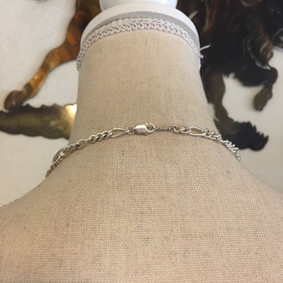 Silver tone figaro necklace and bracelet set - Picture 3 of 8